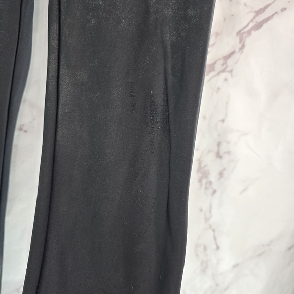 Spanx Leggings Womens XL Faux Vegan Leather Black High Rise Crop Ankle 2437 - Picture 10 of 14